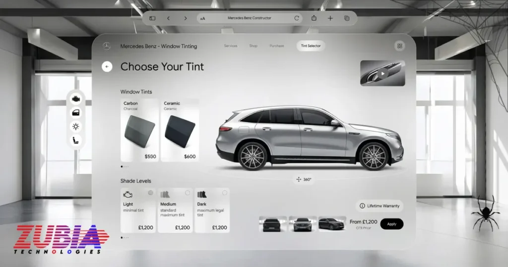 Window tinting website design
